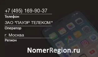 Кто звонил с 4951699037 - регион и оператор